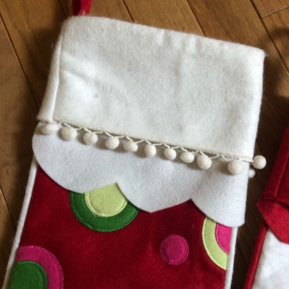 Pair of Felted Christmas Stockings - Picture 4 of 6